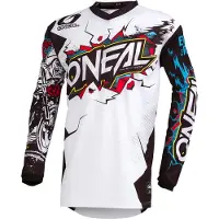 O'Neal Element Villain Youth Maillot MX pour enfants Blanc XL unisex