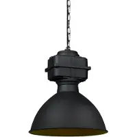 QAZQA Suspension industrielle petite noire mate - Sicko
