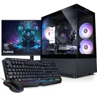 Kiebel.de PC Set Gaming mit 27 Zoll TFT Total V AMD Ryzen 5 5500, 32GB, RTX 5060 8 GB, 2TB SSD, WLAN, Win11