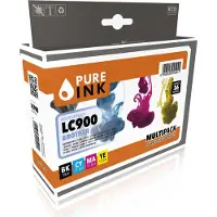 Pure Ink Cartouche d'imprimante pureINK BR900MP4 CMYK