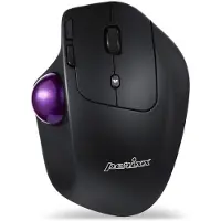 Perixx PERIMICE-720 PERIMICE-720, souris trackball ergonomique sans fil 2.4 GHz et Bluetooth, angle ajustable, 2 niveaux de DPI, noir