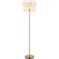 Globo Lampadaire doré Gorley avec verre Ø 38cm