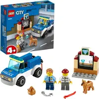 LEGO 60241 City Police Dog Squadron, jouet de police avec voiture, chien et minifigures pour les enfants à partir de 4 ans, jouet d'enfant passionnant