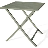 Dcb Garden Table de jardin pliante carré de couleur vert pour 2 personnes