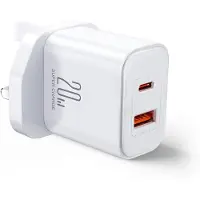 JOYROOM Uk Flashseries Charger Jr-Tcf05 20W Usb-A Usb-C - Blanc