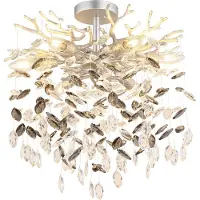 Globo Lampe de plafond Queena Gris argenté Ø 50cm