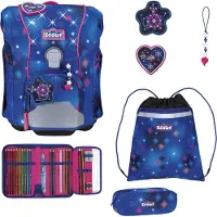Scout sac d'école Micro Set LED 4 pièces Sparkling Dream bleu