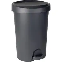 Eda Plastiques Poubelle Stepy 45l Anthracite Hygiénique, Grande Capacité, Design Moderne - Eda