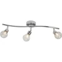 Brilliant Lampe Bulb tube spot 3flg chromé | 3x QT14, G9, 28W, approprié pour les lampes à culot à broches (non incluses) | Têtes pivotantes