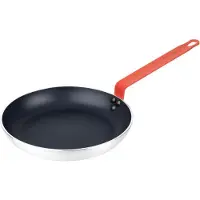 Hygiplas Poêle à frire Platinum Plus en aluminium antiadhésif avec poignée rouge, 28 cm