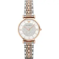 Emporio Armani Montre à affichage analogique 'AR1926' or rose / argent / blanc