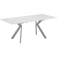 Vicco Table de salle à manger Trill Blanc/Gris 140-190 x 90 cm extensible, Model 51995