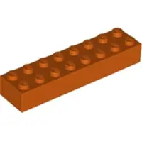 LEGO 2x8 brique 3007 - 10 pièces orange foncé