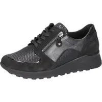 Waldlaufer Chaussures de sport à lacets Hiroko-Soft, noires, taille 37,5