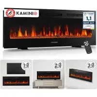 KAMINIO Cheminée électrique Marlon 139,7x46,6 cm 1800 Watt