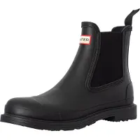 Hunter pour homme. MFS9016RMA Bottines Commando Chelsea noires (44), Plat, Aucun, Casuel, PVC