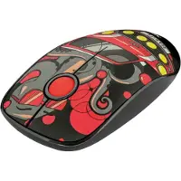 Trust Sketch, pour droitiers et gauchers, optique, sans fil RF, 1600 DPI, rouge