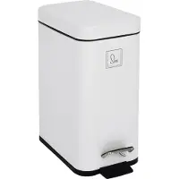 SVITA STM5 Poubelle à pédale 5l incl. seau intérieur Couvercle Softclose blanc