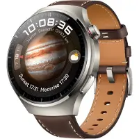 Huawei Watch 4 Pro Classic (Medes-L19L), cuir marron foncé