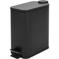 SVITA ST5 Poubelle à pédale 5l incl. seau intérieur Softclose rectangulaire noir