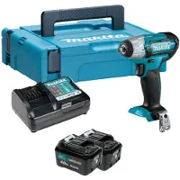 Makita Boulonneuse à chocs 10,8 V Li-Ion 140 Nm TW140DSMJ - 2 batteries 4,0Ah + chargeur - coffret Mak-Pac