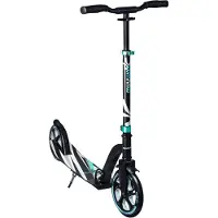 Globber muuwmi Aluminium Scooter Pro - trottinette, 230/205 mm, ABEC 7, hauteur réglable, plateau XL, guidon BMX, turquoise