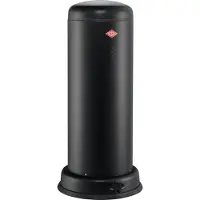 Wesco Baseboy 30 Poubelle à pédale, Poubelle, Poubelle, tôle d'acier, noir mat, 30 L, 134731-73