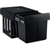 Relaxdays Litter Bin Corbeille à 2 compartiments 30L poubelle de recyclage extractible
