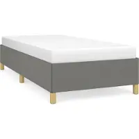 Syfax Cadre de lit sans matelas gris foncé 90x190 cm tissu