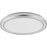 Ledvance ORBIS Helman Plafonnier avec LED, blanc/argent, 36W, 2500lm, 3000K, 830 blanc chaud amical, 485mm de diamètre, vis de montage et chevilles incluses