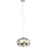 Brilliant ANCOLIE Lampe suspendue 120 cm métal / plastique alu / chrome