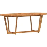 Syfax Table de jardin ovale 200x90x75 cm en bois d'acacia massif