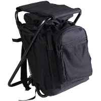 Sturm Bundeswehr und Freizeitshop sac à dos d'affût avec tabouret, noir