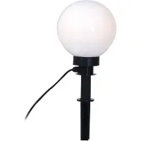 Näve Piquet de terre sphérique extérieur - plastique (PMMA) - noir, boule : blanc opale ; 4068281