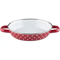 Riess Country Poêle à oeufs à pois rouge Ø20cm émail induction