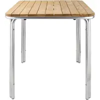 Bolero Table carrée en bois de frêne, 4 pieds, 70 cm