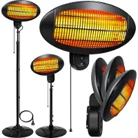 Kesser Chauffage infrarouge Outdoor | Indoor Chauffage infrarouge réglable en hauteur 2000W