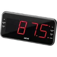 Akai ACR-3899 Horloge radio num?rique noire (FM, AM, PLL), Radio, Rouge