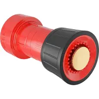 Wiltec Buse de lance d'incendie – 128 x 70 x 70 mm / 1,5" – 7 bar à 0-250 l/min, max. 300 l/min – Bec de tuyau d'incendie à petit jet – matériel de Lutte contre l'incendie Sapeurs pompiers, Chantiers