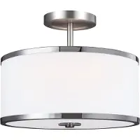 Elstead Lighting Suspension Elstead Prospect Park E27 double, nickel satiné et chrome