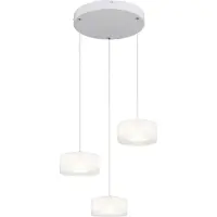 Globo Lampe pendante de conception Belinda Blanc à 3 lumières