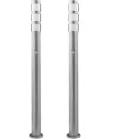 Grafner Lampe de jardin en acier inoxydable avec détecteur de mouvement WL10201 Lampe de jardin 110 cm Lot