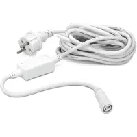 Hellum Câble pour guirlandes lumineuses 5m blanc - Câble d'alimentation / rallonge 5 m 555431