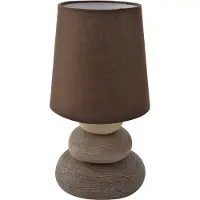 Näve 3045214 Lampe de table en tissu ; Couleur : marron