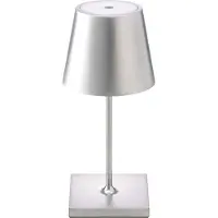 Sigor Nuindie Mini lampe de table rechargeable IP54 aluminium Easy Connect argenté