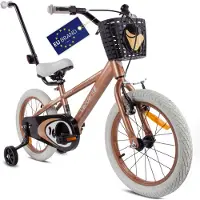 Sun baby Verdant Rowan Vélo enfant garçon vélo roues stabilisatrices 12 14 16 pouces à partir de 4-6 ans BMX enfant vélo (16 pouces,cappuccino)