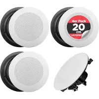 Pyle PDICBT286, Enceinte encastrable, Noir, Blanc