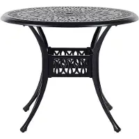 Beliani Table De Jardin Métal Noir Ancona
