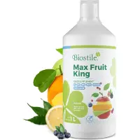Biostile Max Fruit King – Aloe vera, noni et 11 jus de fruits enrichis en vitamines pour l'énergie et le système immunitaire