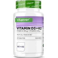 Vit4ever Vitamine D3 20 000 E.I. 500 µg + K2 200 µg 100 Comprimés